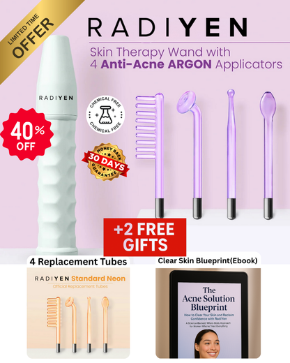 RadiYen Anti-Acne Advanced High Frequency Skin Therapy Wand (40%OFF)